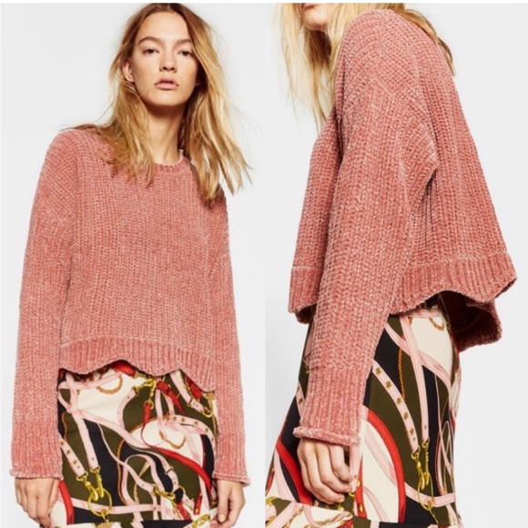 Zara Sweaters - ZARA knit knit sweater pink cozy Soft mohair knit medium